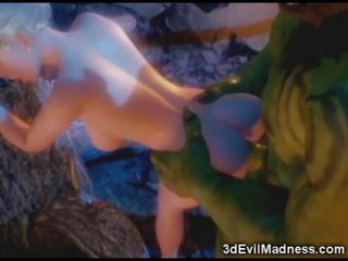 3d duende princesa devastado por orc - sexo vídeo en ah-me
