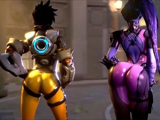 Overwatch 이다 oversexxed tracer 대 widowmaker 전리품 madness